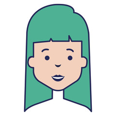 beautiful woman head avatar character