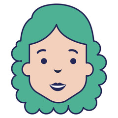 beautiful woman head avatar character
