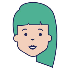 beautiful woman head avatar character