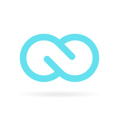 Blue infinite vector symbol