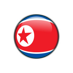 flag  North Korea Isolated on white background. Vector illustration