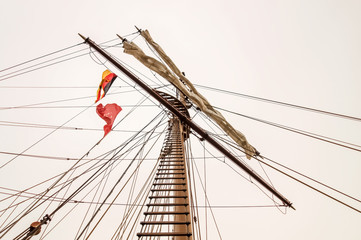 Fototapeta premium Segelmast und Flaggen