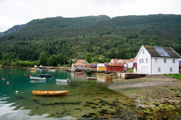 Solvorn am Lustrafjord, Sogn og Fjordane, Norwegen
