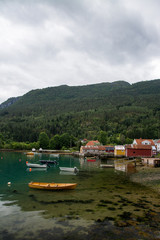 Fototapeta na wymiar Solvorn im Lustrafjord, Sogn og Fjordane, Norwegen