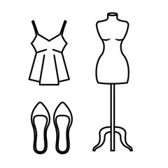female fashion clothes icon