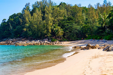 Small calm Hua beach on Phuket island