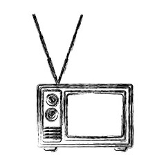 Old tv technology icon vector illustration graphic design