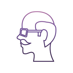 avatar man icon over white background vector illustration