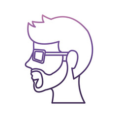 avatar man icon over white background vector illustration
