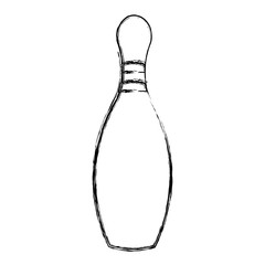 Bowling pin sport icon vector illustration graphic design
