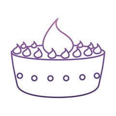 birthday cake icon over white background vector illustration
