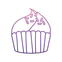 muffin icon over white background vector illustration