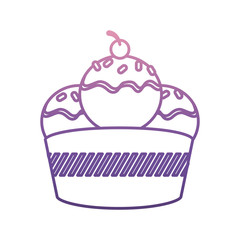 ice cream icon over white background vector illustration