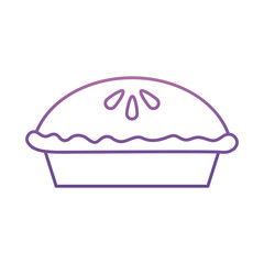 apple pie icon over white background vector illustration