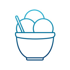 Ice cream in cup icon vector illustration graphic design