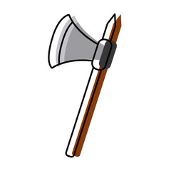 Old axe weapon icon vector illustration graphic design