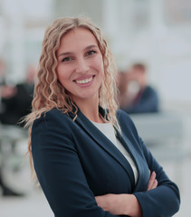 Portrait of happy smiling  business woman