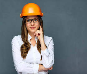 Business portrait of woman engineer builder.