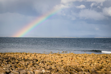 Rainbow in the ocean