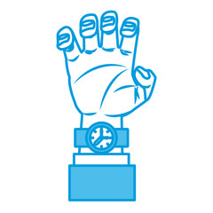 Arm with wristwatch icon vector illustration graphic design