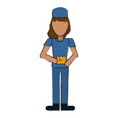 Woman nurse avatar icon vector illustration graphc design