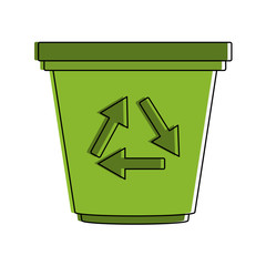 Recycle can isolated icon vector illustration graphic design