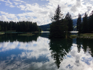 reflections on lake lenzerheide