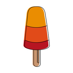 Delicious Popsicle dessert icon vector illustration graphic design