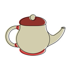 Porcelain tea jug icon vector illustration graphic design