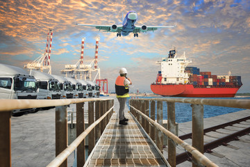 logistics transportation services to worldwide global by air cargo, freight sailing, charter...