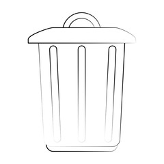 Garbage trash can icon vector illustration graphic design