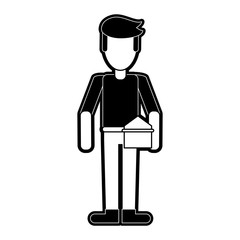 Man faceless avatar icon vector illustration graphic design