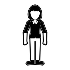 Woman avatar full body icon vector illustration graphic design