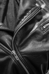 leather jacket close up