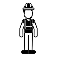 Worker avatar full body icon vector illustration graphic design