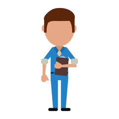 Courier avatar full body icon vector illustration graphic design