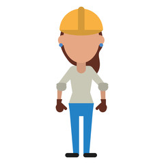 Woman construction worker icon vector illustration graphic design