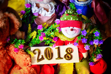 snowman doll christmas concept