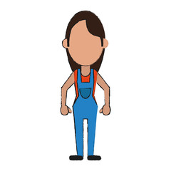 Woman worker painter icon vector illustration graphic design