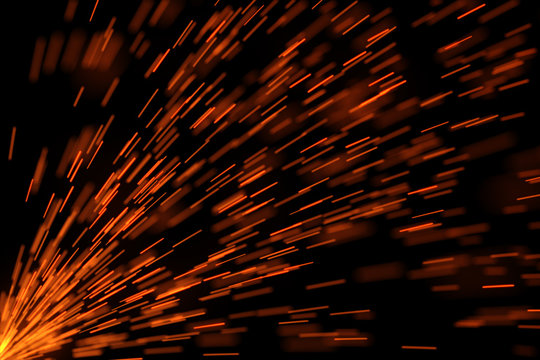 Particles sparks dots glitter slow motion background 3d illustration isolated