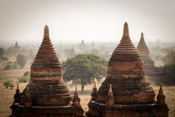 Temples in the valley of Bagan, Myanmar