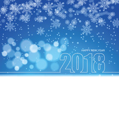 2018 Happy New Year or Christmas Background creative greeting card design.