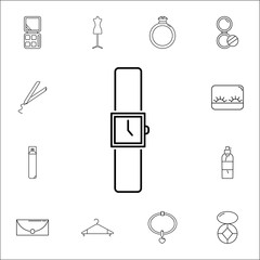Watch icon. Set of woman accessories icons. Web Icons Premium quality graphic design. Signs, outline symbols collection, simple icons for websites, web design, mobile app