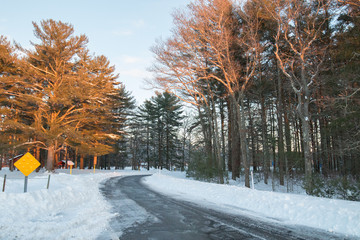 snowstorm road