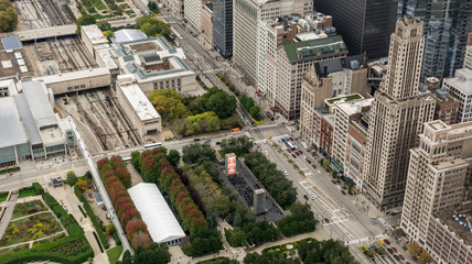 Aerial Chicago Downtown