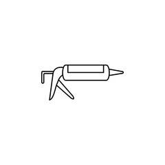 Glue gun line icon