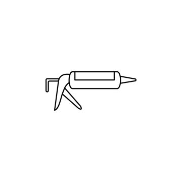 recommend clip art: Glue gun line icon