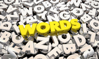Words Communication Shiny Letters Communicate 3d Illustration