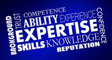 Expertise Skills Knowledge Experience Word Collage 3d Illustration