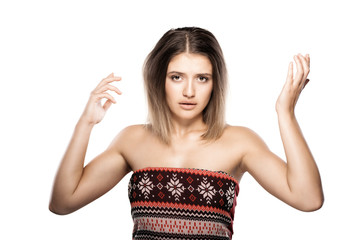 confused beautiful girl thinking